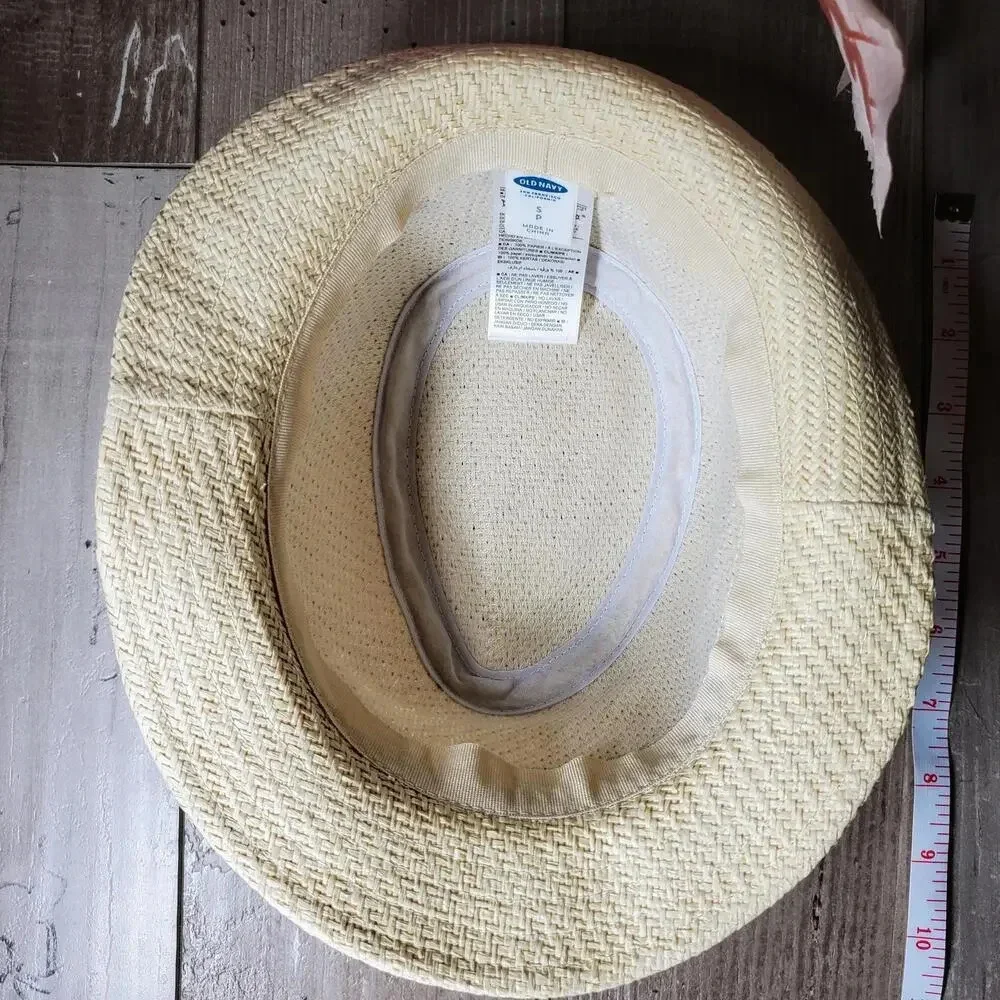 Old Navy Toddler Boy Straw Fedora Styled Hat Size Small 12-24M NWOT